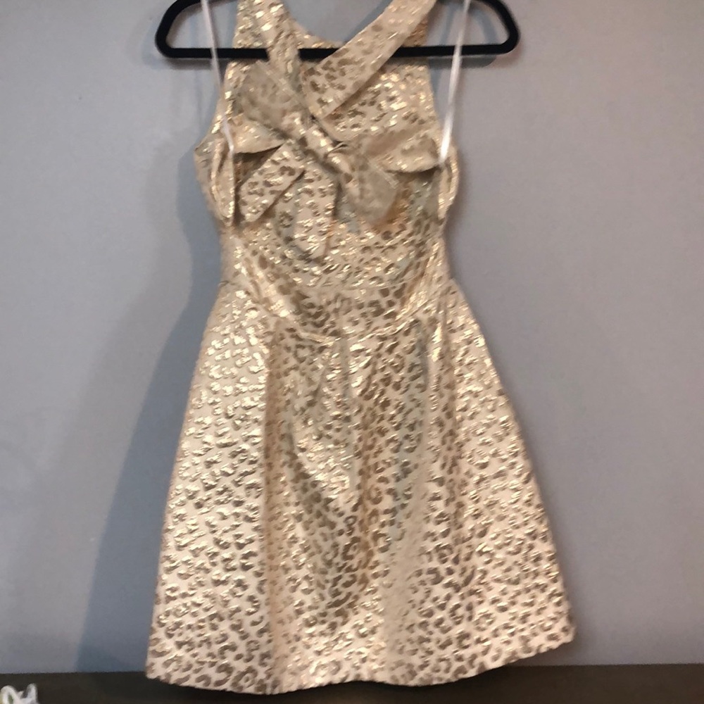 Hutch Gold Leopard mini dress size 2 - Picture 3 of 6